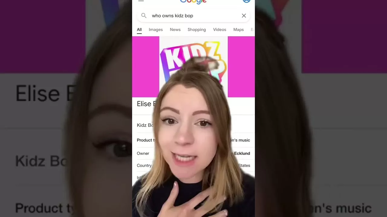 Does Elise Ecklund own the million-dollar company Kidz Bop