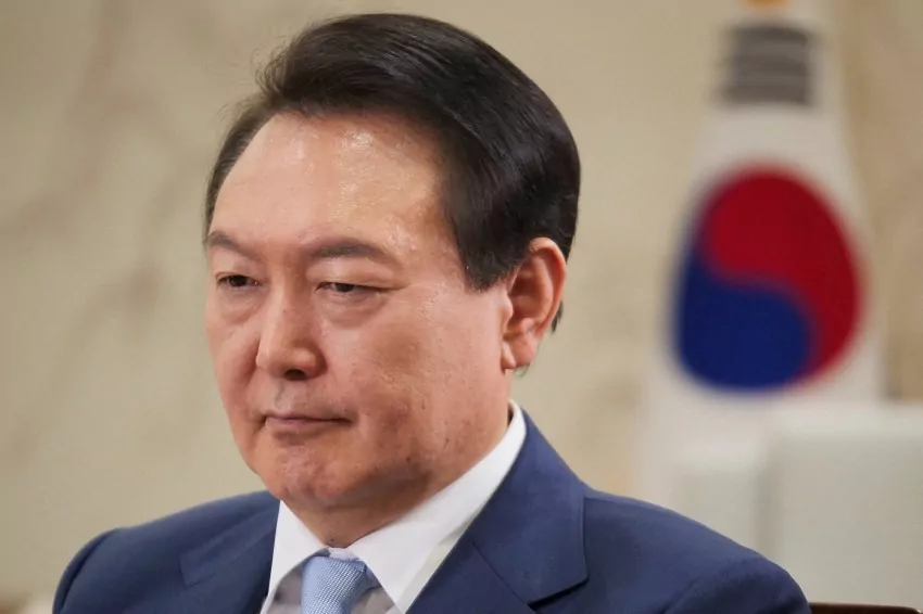 file photo: file photo: south korean president yoon suk yeol attends an interview with reuters in seoul