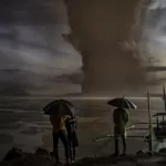 volcano storm rains worry people fleeing restless in philippine