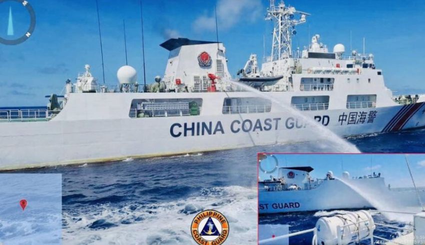 escalating tensions in the south china sea philippines condemns china's coast guard actions