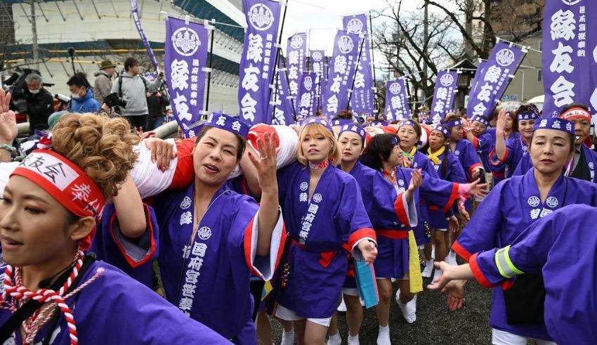 japan's naked festival why did women start to join this year