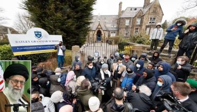 unrest in uk schools iran accused of fueling blasphemy protests