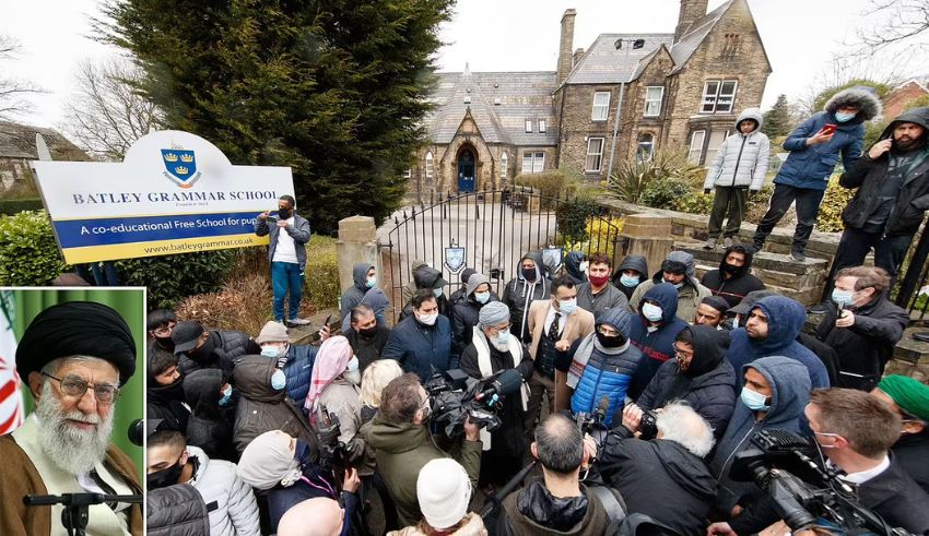 unrest in uk schools iran accused of fueling blasphemy protests