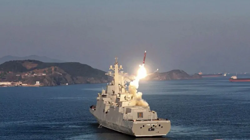 North Korea Unleashes Firepower in First Test of Choe Hyon-Class Destroyer
