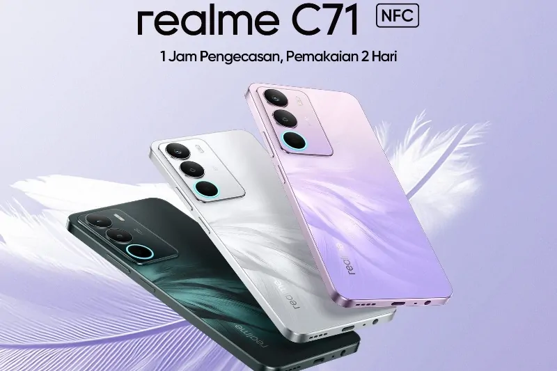 Realme C71 NFC Debuts in Indonesia with Powerful Features at Low Price