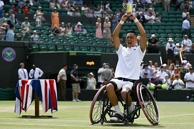 Japan’s Tokito Oda wins second Wimbledon wheelchair title