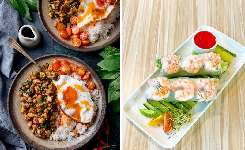 healthy asian street food