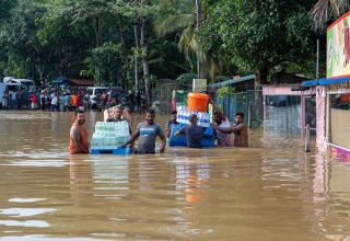 Sri Lanka tea plantations cyclone
