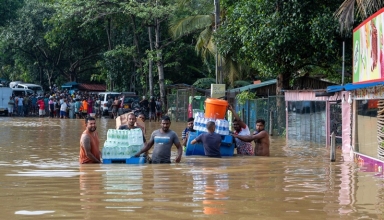 Sri Lanka tea plantations cyclone